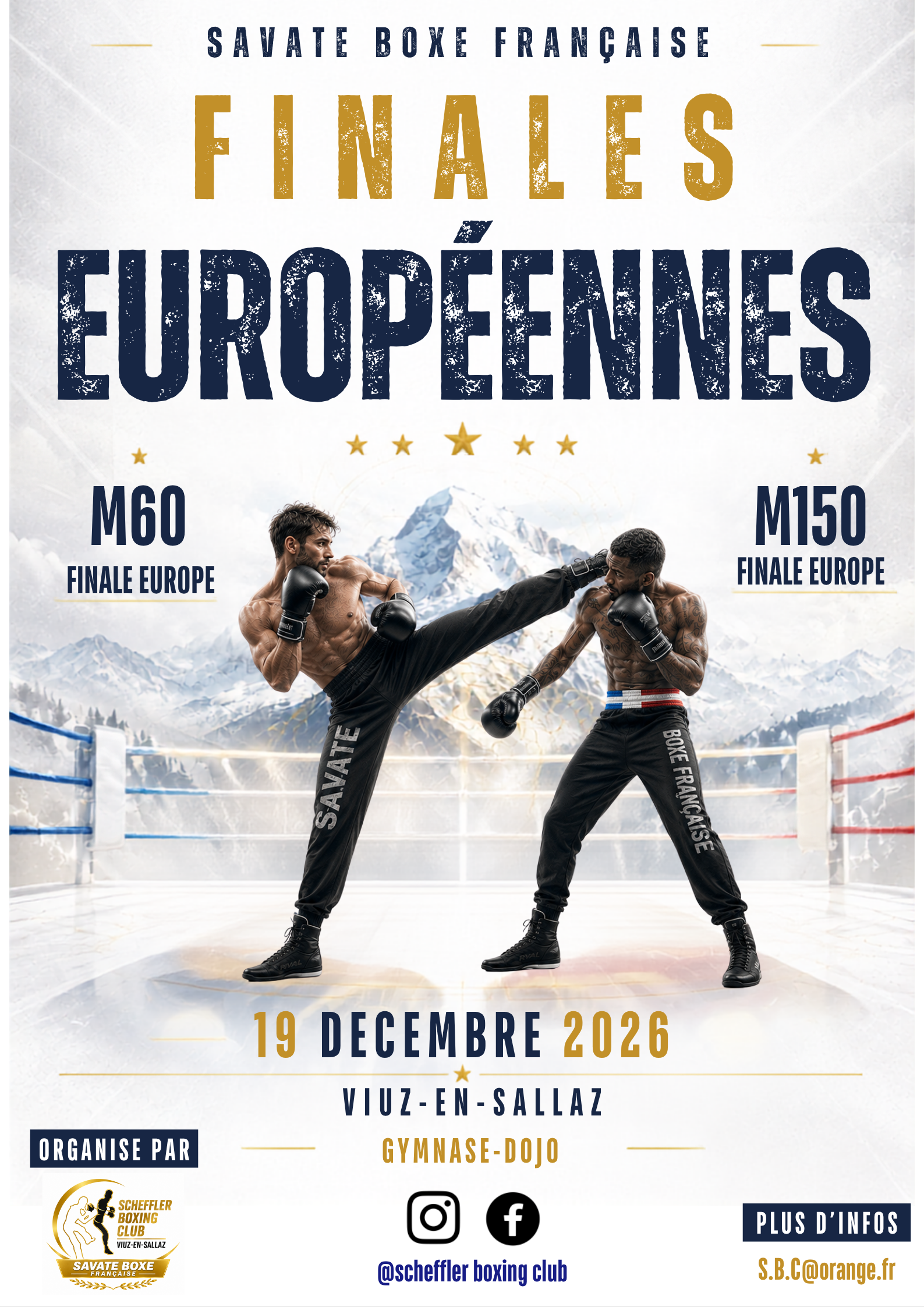 Affiche officielle des Finales Européennes de Savate Boxe Française