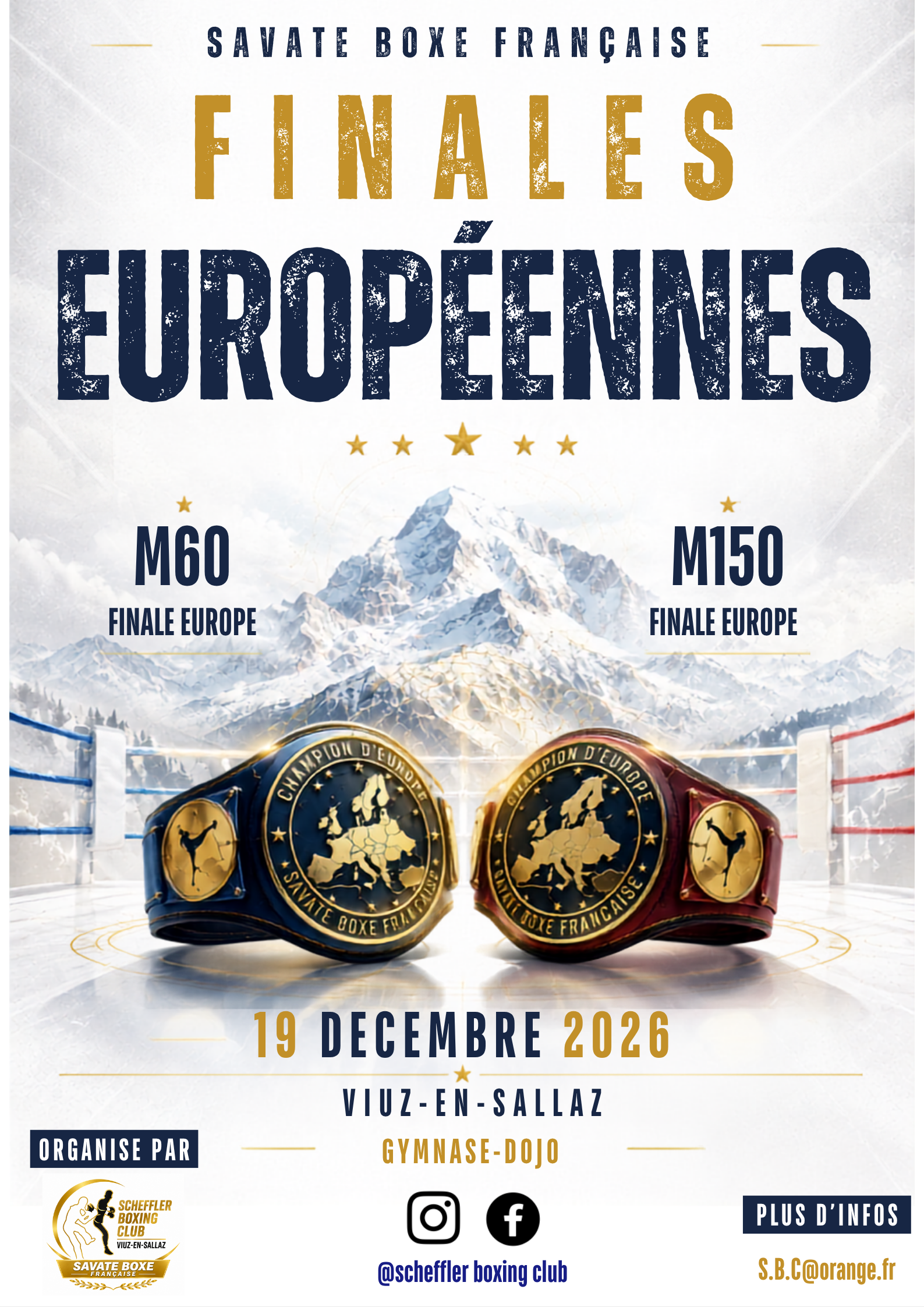 Affiche des Finales Européennes de Savate Boxe Française